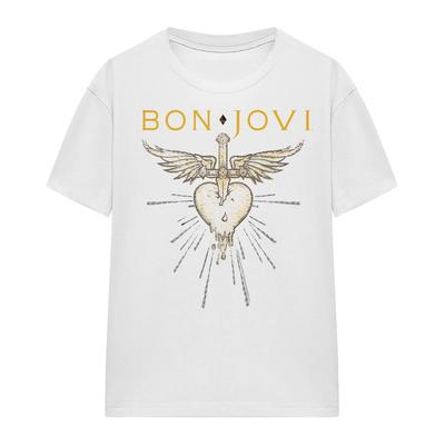 Bon Jovi Greatest Hits Maglietta 100% Cotone Donna Uomo Top S-2XL, Bianca