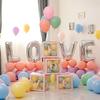 Aluminum Foil Balloon Wedding Decoration: Transparent Box Set