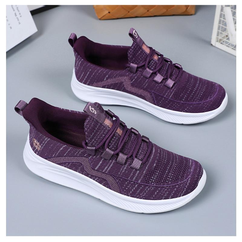 Women's Spring Casual Shoes, Comfortable Versatile Mom Shoes, Breathable Sports Flat Shoes for Ladies