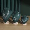 Solid Wood Portrait Neck Green Jewelry Stand Necklace Pendant Pendant Neck Mold Display Standjewelry Necklacestand Display Stand