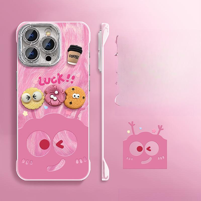 

Подставка для куклы Coal Ball, подходящая для iPhone16 Apple 13promax, чехол для мобильного телефона Xiaomi 14, пряжа из перьев без каймы 15 huawei nova 8