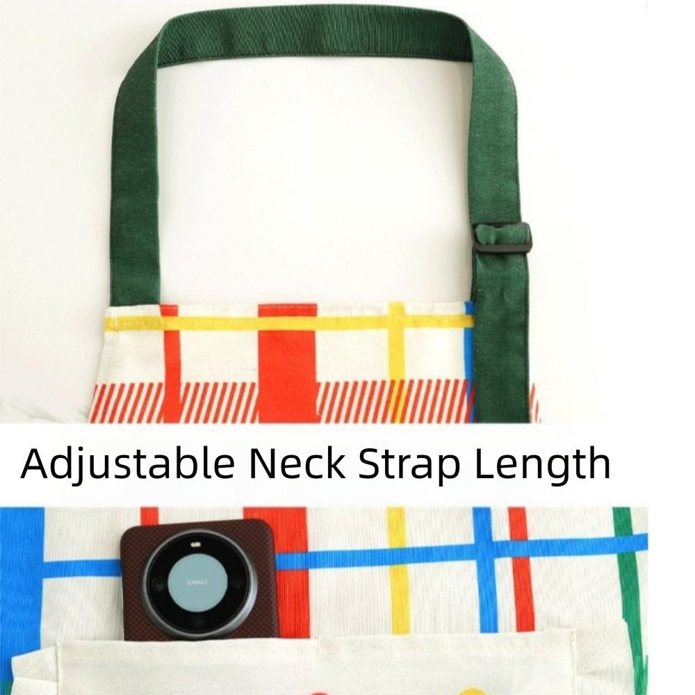 New Canvas Cooking Apron Waterproof Oil-Proof Baking Aprons with Pocket Work Clothes Household