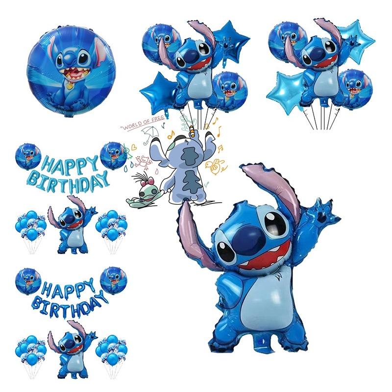 Novo Conjunto de Balões de Folha de Alumínio Lilo e Stitch Para Decoração de Festa de Aniversário e Brinquedos Infantis