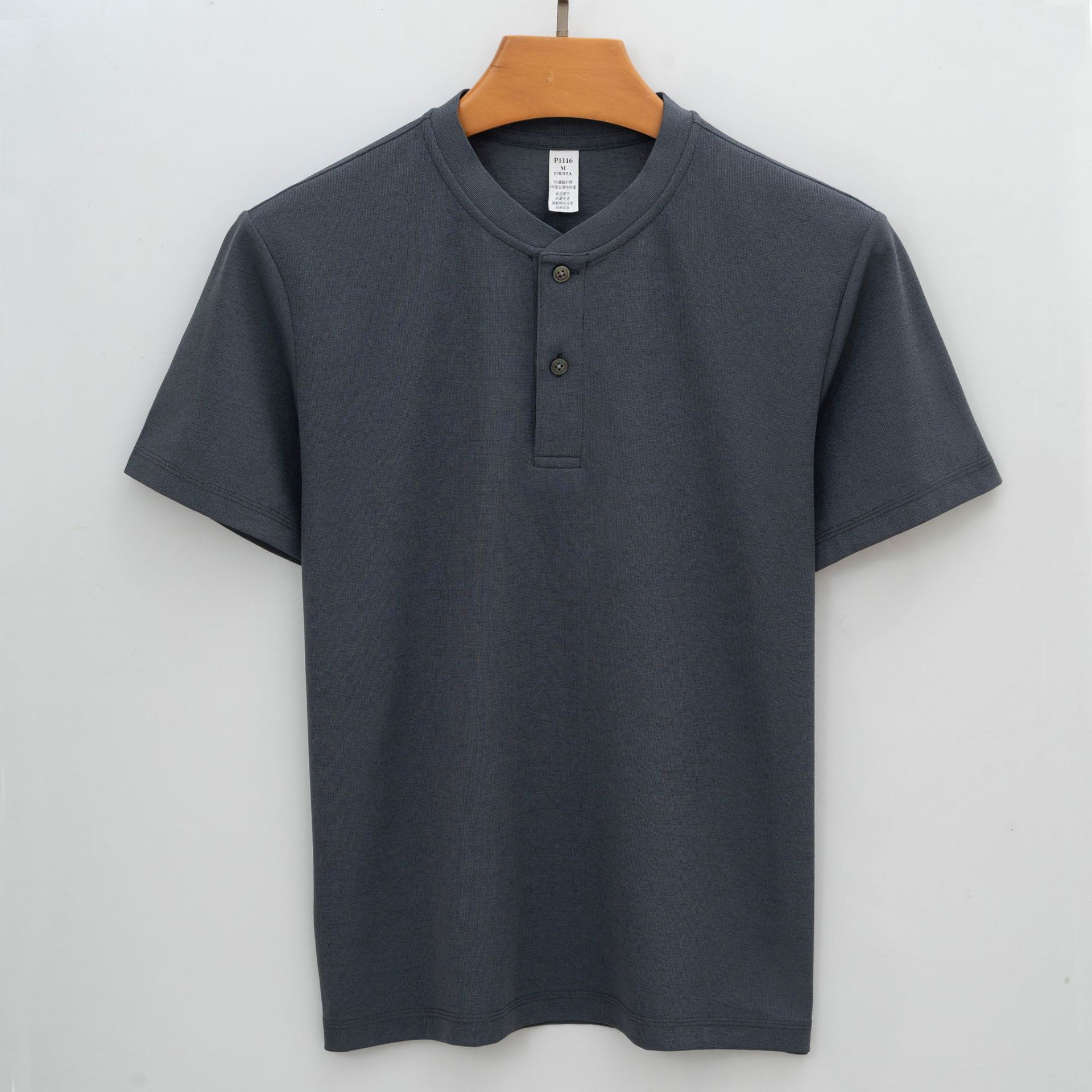 

Stand-collar Sports Short-sleeve T-shirt Moisture-wicking Quick-dry Summer Men s Ice Silk T-shirt Minimalist Lightweight Breathable T-shirt S