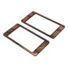 2Pcs Guitar Pickup Ring 2 Coil Rosewood Flat Frame Mounting with 8 Screws for Electric Guitars