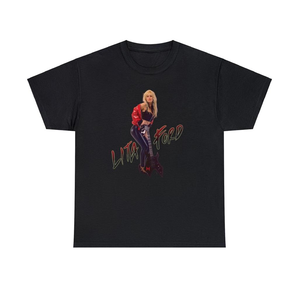 T-shirt in Cotone Pesante Lita Ford, Maglietta Lita Ford
