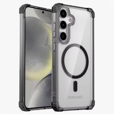 Stoßfeste Armor Transparente Hülle Für Samsung Galaxy S25 S24 S23 S22 Note 20 Ultra Plus FE S24FE S23FE Für Magsafe Ladehüllen