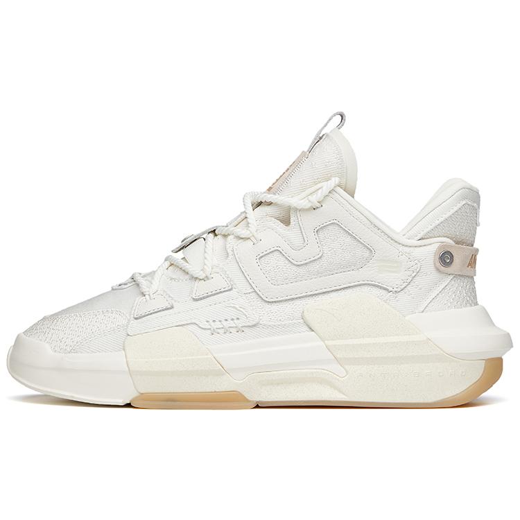 

New Anta Bastard Slip Resistant Cushioning Wear Resistant Lightweight Low Top Skateboard Shoes Men s White 112138082S-1 42