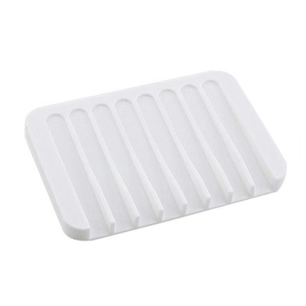 1 Pcs Self-Draining Soap DishSilicone Soap HolderMultifunctional No-Punch Non-Slip Storage Rack Drain Mat for Bathroom Kitchen