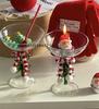 Colorful Christmas Tree Decoration Tall Glass Creative Home Cocktail Cup Korean Style Ins Style Christmas Series Red Wine Glass