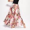 Bohemian Long Skirt Summer Retro Beach Skirt European and American New Style Printed Chiffon Skirt
