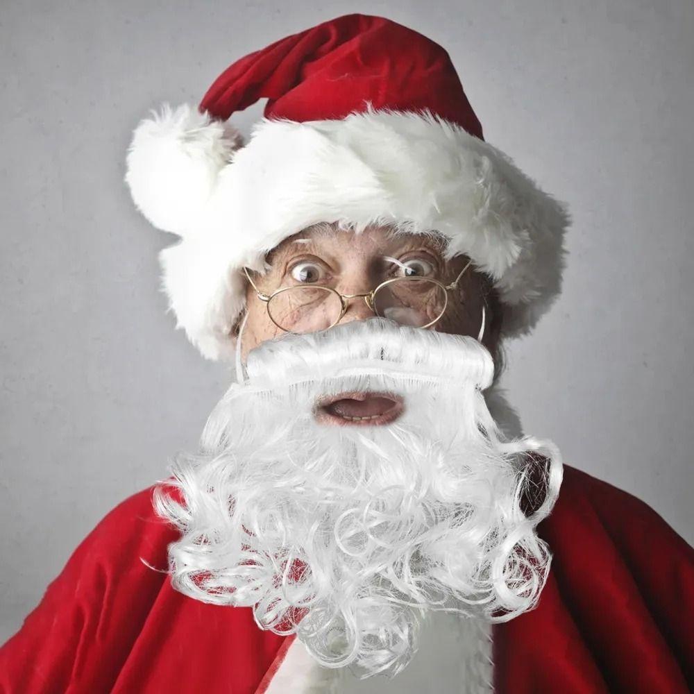 Funny Santa Claus Beard Wig Santa Fancy Dress Old Man Wig Beard Wizard Wig and Beard  Stage Show