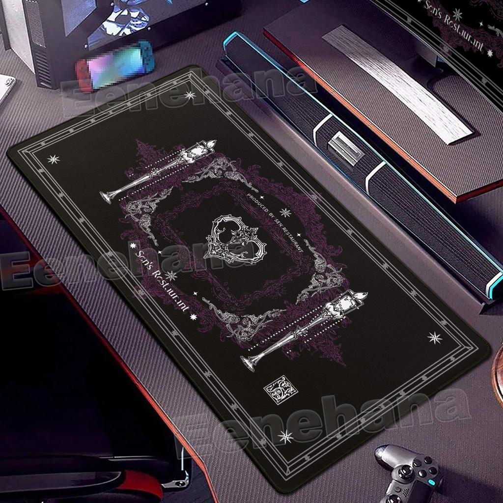 New Gothic Black Mouse Pad Japanese Mat Lager PC Gamer Anime Culture XXL Computer Keyboard Protect Non-slip Office Big TableMats