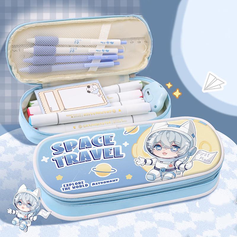 

Cartoon Pencil Case Cute Large Capacity Multi Layer Kawaii Pencils Bag Portable Student Stationery Storage Bag Gifts