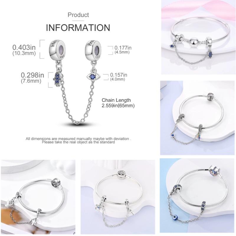 Lucky Unicorn Safety Chain copper Authentic Colored Zircon Boy Girl Charm Do It Yourself Jewellery Making Ideal For Bracelets Bangle