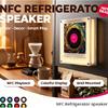Haut-parleur Réfrigérateur NFC Acrylique Style Disque Vinyle Aimant de Frigo Type Veilleuse Ambiante Rechargeable Type-C Induction Tactile