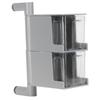 NoPunching WallMounted Seasoning Box Rotatable 2Layer Drawer Type Box for Kitchen(Gray )