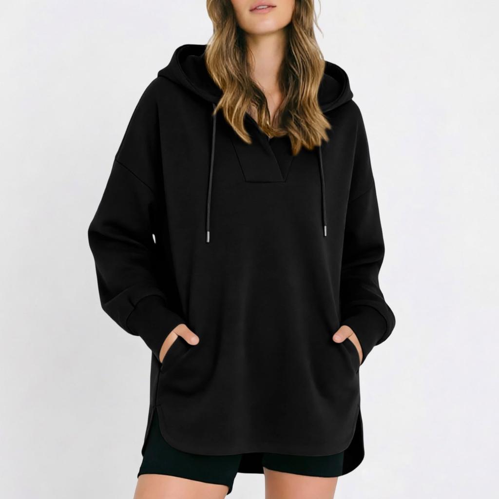 Oversized Hoodies For Women Drop Shoulder Sweatshirt with Pocket