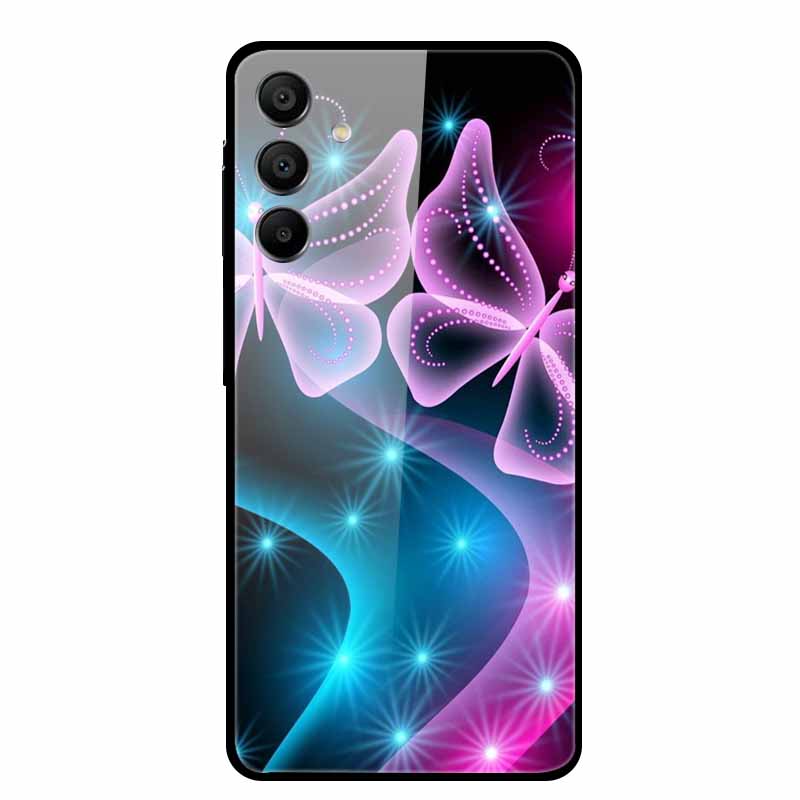 Tempered Glass Case for Samsung Galaxy A16 5G Back Cover Hard Case for SamsungA16 Phone Case Fundas Cool Protective Cute Bumper