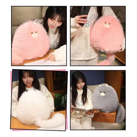 Plüsch Perserkatze Spielzeug Flauschig Gefüllt Dickes Kätzchen Plüschtier Simulation Tierpuppe Haus Wohnzimmer Schlafzimmer Dekoration Kleinkinder Jungen Mädchen Geburtstagsgeschenk