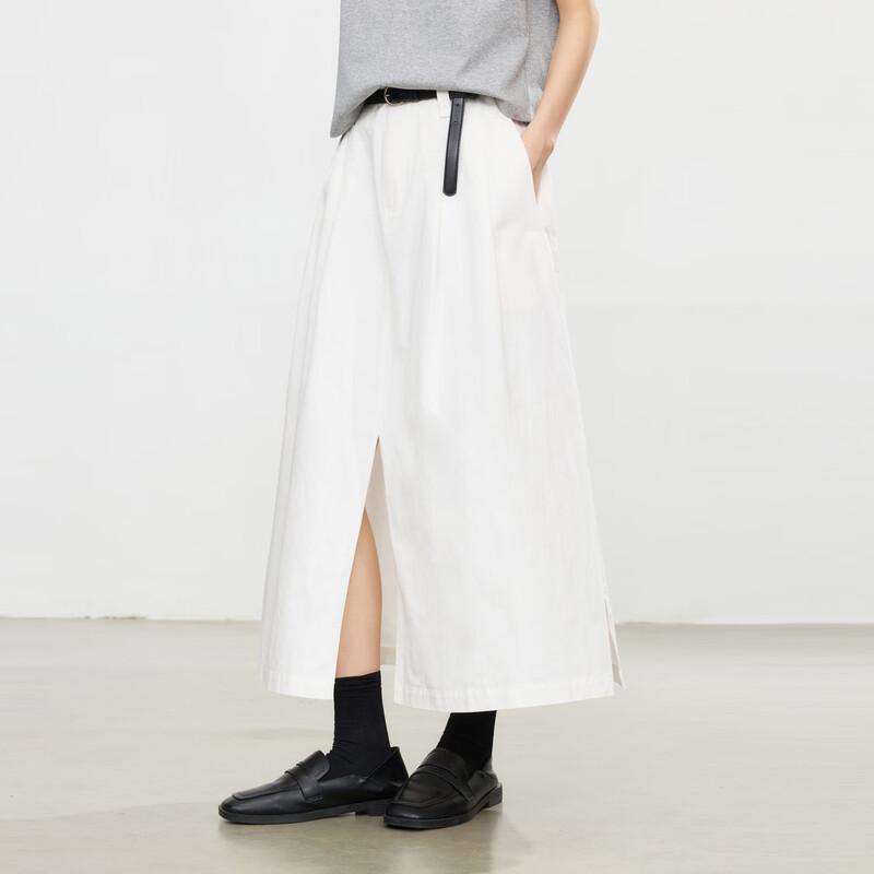 Elva' Island A-Line Slit Midi Skirt