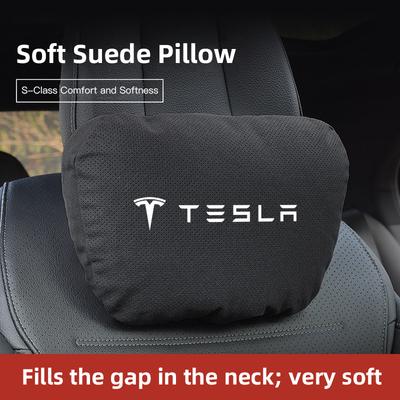 Suede Car Breathable Neck Pillow Memory Foam Lumbar Pillow For Juguete Roadster Coil Bonina Model 3 Y S X Cybertruck