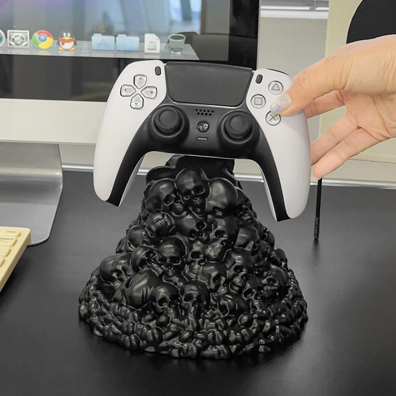 Creative Skeleton Game Controller Bracket Portable Desktop Phone Stand Home Showcase Decoration Storage Rack Ornament Gift