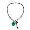 Retro triangular pick pendant necklace female, design sweet and cool key double-layer necklace jewelry