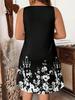 Elegantes ärmelloses Midi-Kleid mit floralem Print für Damen (Europäisch & Amerikanisch), Übergrößen erhältlich