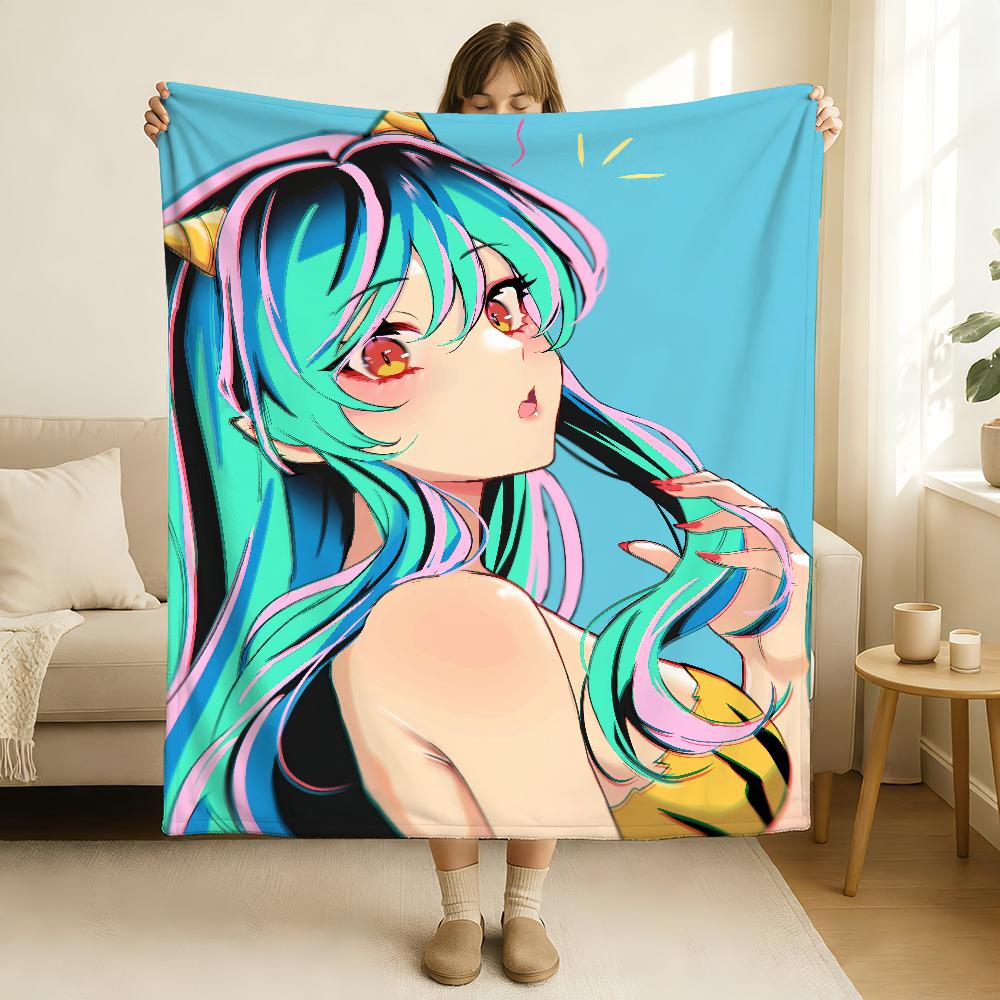Cartoon Urusei Yatsura Blanket Soft and Skin Friendly For Couch Bed Napping Bedspread All Seasons Comforter