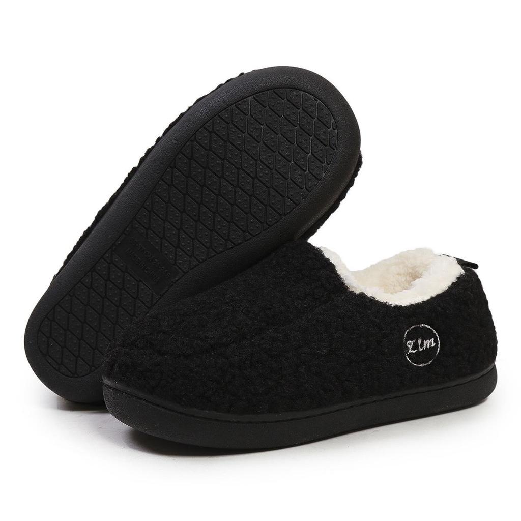Warm Velvet Thick-Soled Non-Slip Winter Cotton Slippers