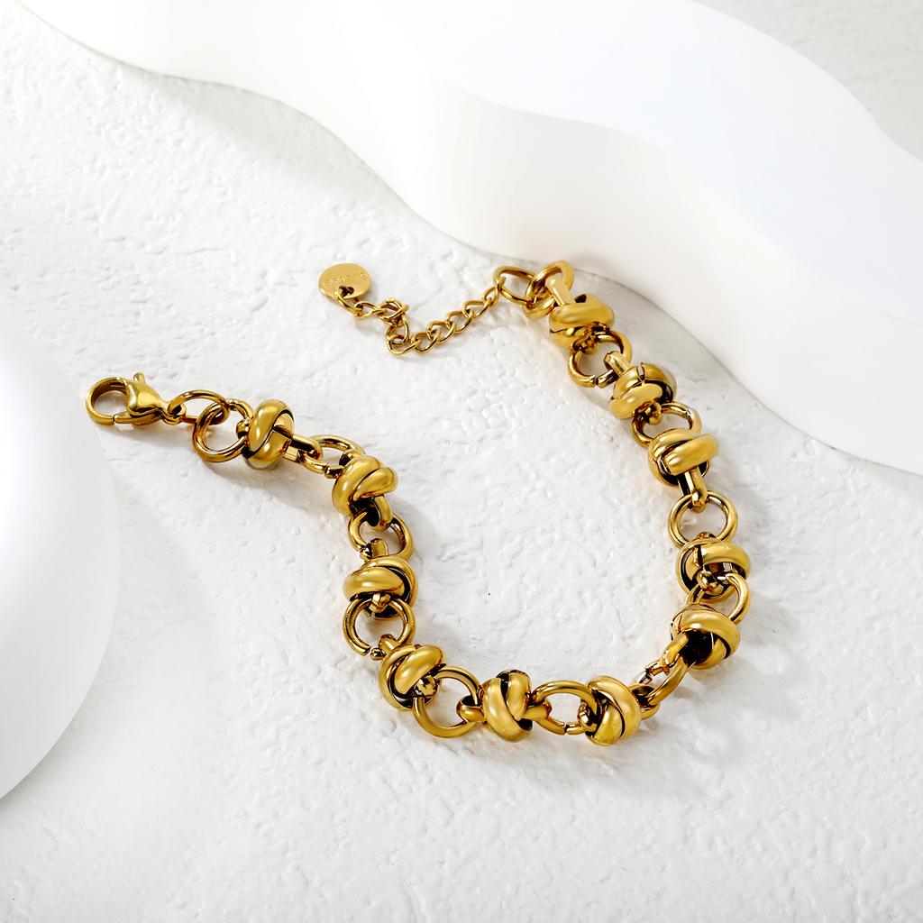 Simple Geometric Chain Bracelet Fashion Creative Link Design High-End Jewelry for Women