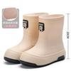 Rain Shoes Women's Lightweight Short Tube Water Shoes Bundle Women's Rain Boots Waterproof Ultra-light Fashion Soft Sole Outer Wear Women