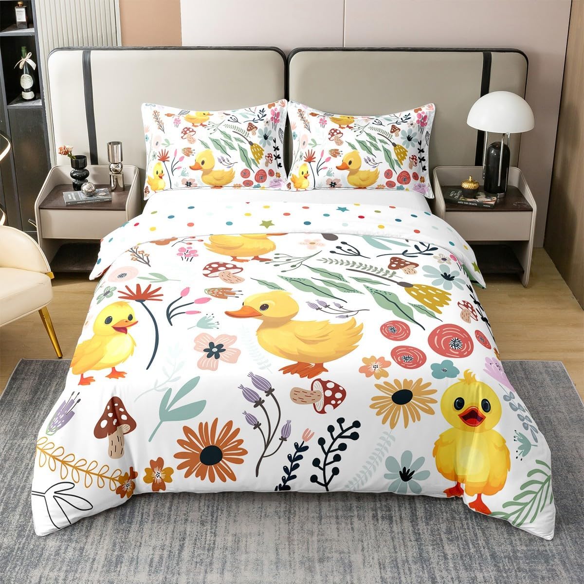 

Comforter Farmhouse Animal Cartoon Kids Queen King Size Cute Printed Animal Bedding Set For Boys Girls Room Decor 3 Piece Set Comforter (quilt)-EU Single(135*200cm)3pcs