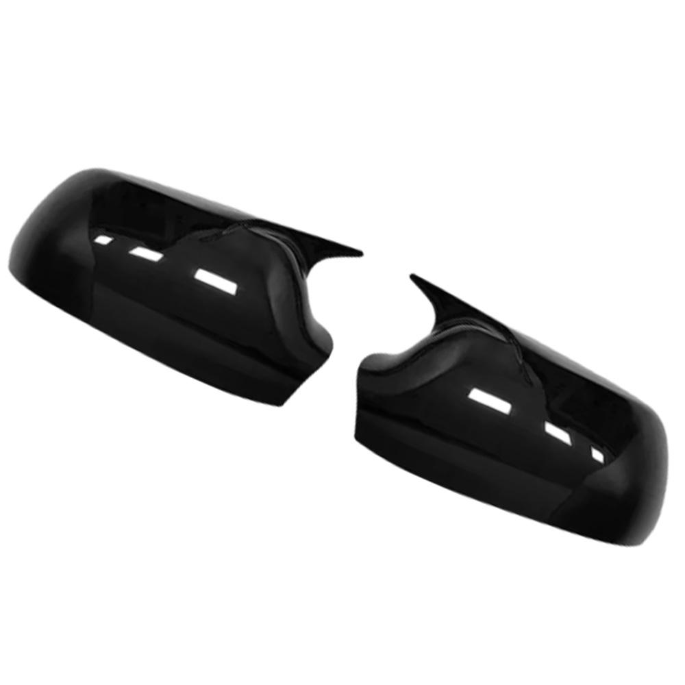 2PCS Rear View Mirror Cover Left Right Side ABS Black Door Wing Mirror Cover Cap for Mazda 3 Mazda 6 2003-2008