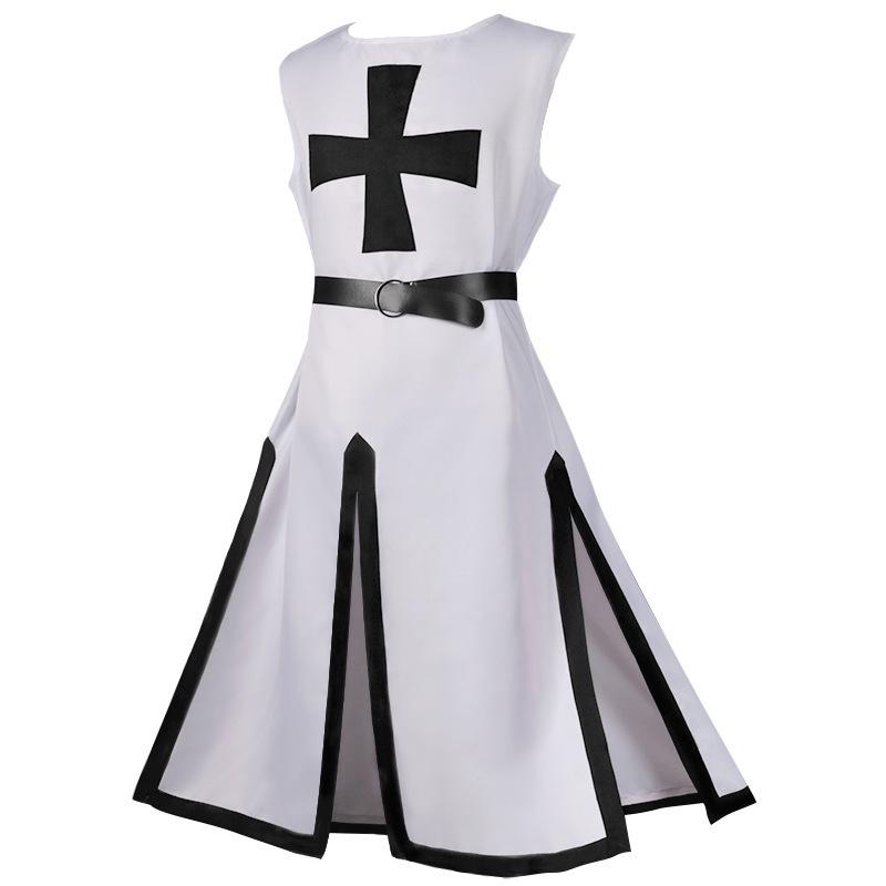 2025 Medieval Templar Women's Ball Gown Cosplay Costume - European and American Style