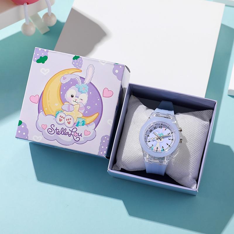 Popular Children's Cartoon Led Watch Gift Set Kr Cartoon Luminescent Watch