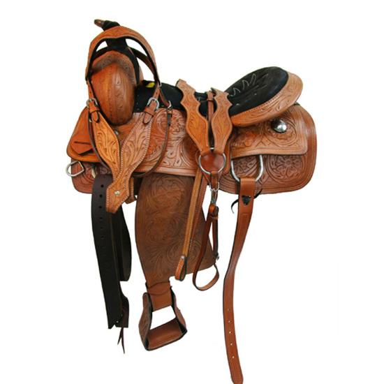 Premium Western Leather Horse Saddle Suede Seat 12 Inch