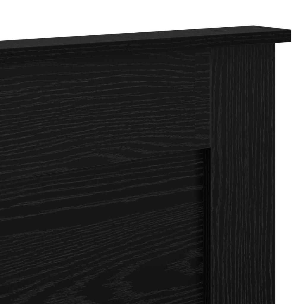 Headboard in Black Oak Look 200 cm Wood Based Material