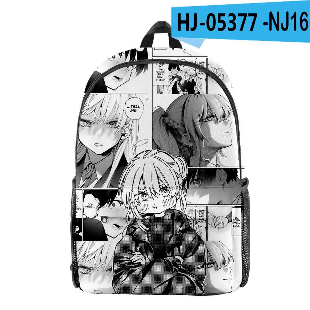 Classic Shikimori's Not Just a Cutie pupil Bookbag Notebook Backpacks 3D Print Oxford Waterproof Boys/Girls Travel Backpacks