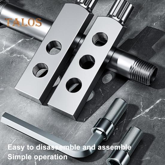 Broken Screw Extractor with Wrench Heavy Duty Metal Stripping Screws Remover Universal 1/2 3/4-Inch Faucet Angle Valve Wire Removal Tool