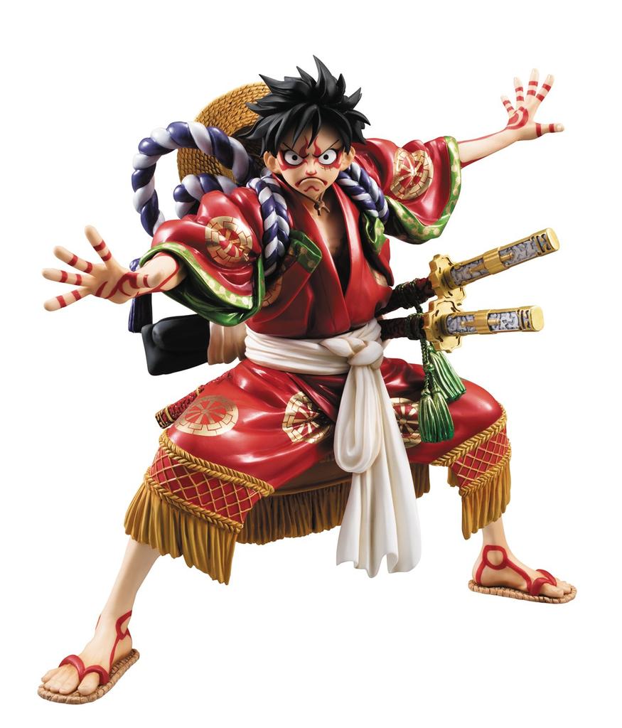 One Piece Monkey Luffy Complete Figure Treasure Premium Toei Animation Online Mugiwara Store Portrait.Of.Pirates “KABUKI EDITION” D. 1/8 (Mega Shop,