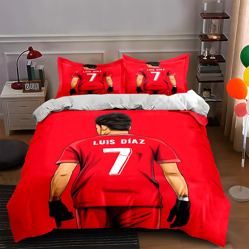 

Red uniform and name. Bedding sets Duvet cover sets Duvet covers Pillowcases(1 * Duvet Cover 2 * Pillowcases, without duvet insert) 135x200cm