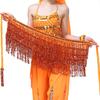 Trajes de danza del vientre para mujer, borlas de lentejuelas, pañuelos de cadera con cuentas, cadenas de cintura, vestidos de baile