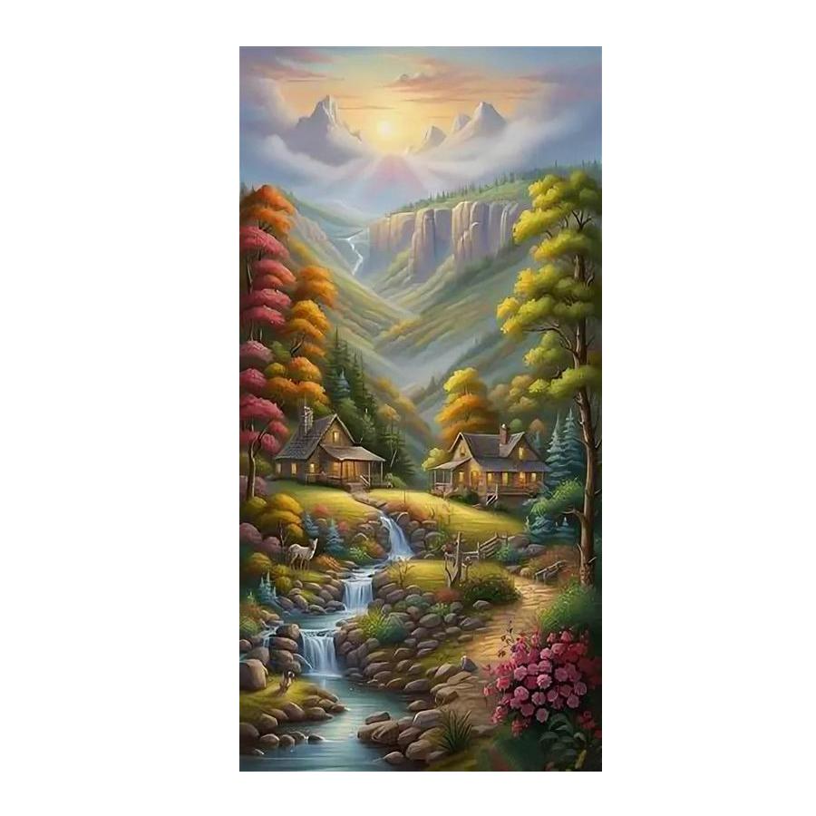 Diamond Painting New Collection Natural Scenery Waterfalls Rivers Diy Full Rhinestone Embroidery Landscape Mosaic Cross Stitch Kits Wall Decor