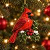 Weihnachtsbaum Hängende Dekorationen Roter Vogel für Feiertagsdekor Schmuck Acryl-Schmuckstücke Feiertags-Festlicher Anhänger Zuhause Party Kamin
