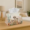 1pc Meerkat-Themed Tissue Box Cover Waterproof Foldable Toilet Paper Holder with Meerkat Family, Botanical Decor Suitable for Living Room, Kitchen, Ba