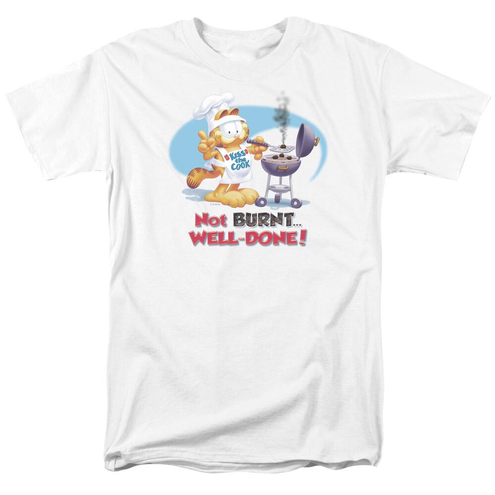 26 Garfield Not Burnt Well Done T Shirt Licensed Comic Book Tee White Unisex T-Shirt XXXL