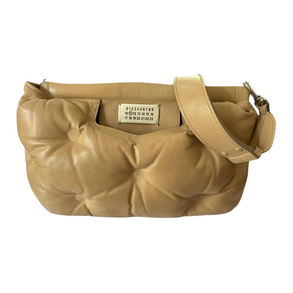 Maison Margiela Glam Slam Logo Appliqué Cut-Out Adjustable Shoulder Strap Lambskin Crossbody Bag Women bags Ginger-Yellow S56WG0177P4300T2064