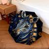 1 PC Automatic Folding Umbrella - Golden Zebra Pattern, Portable & Foldable Design with 8 Ribs, Christmas Birthday Gifts